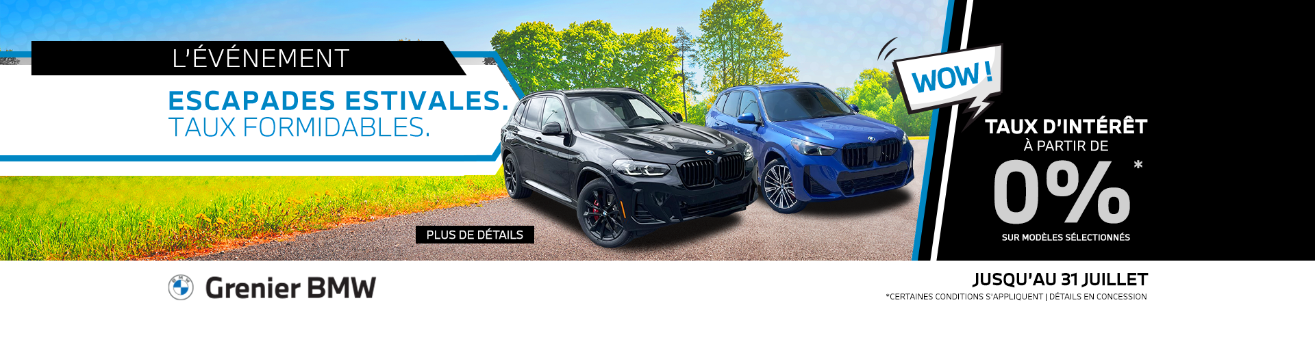 L'ÉVÉNEMENT ESCAPADES ESTIVALES