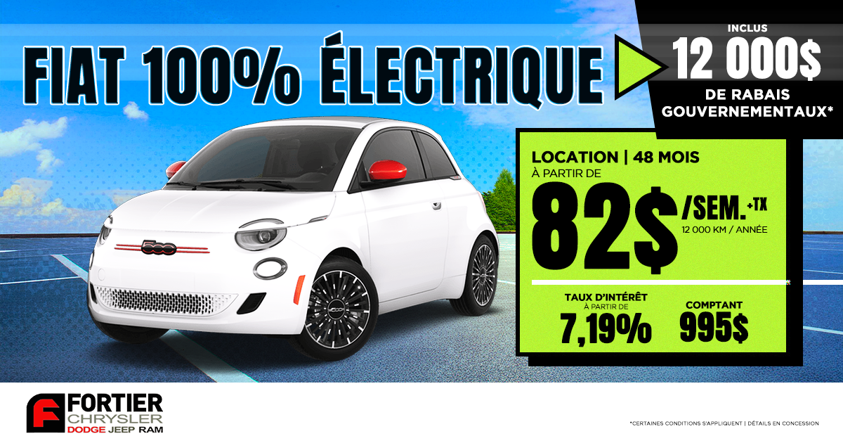 FIAT 100% ÉLECTRIQUE !
