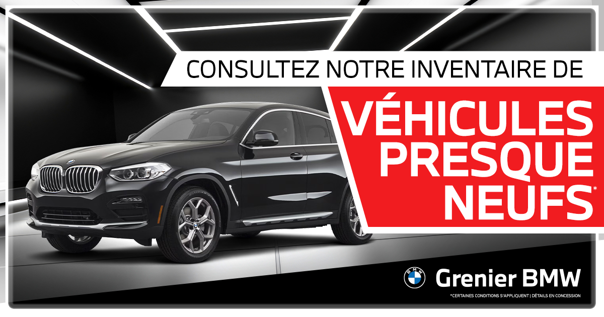 VÉHICULES PRESQUE NEUFS EN INVENTAIRE!