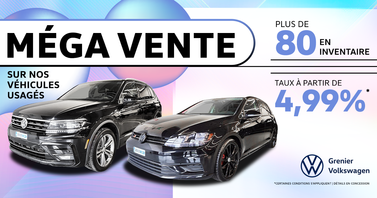 MÉGA VENTE SUR LES VÉHICULES USAGÉS!