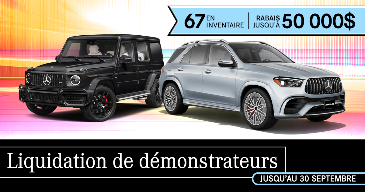 LIQUIDATION DE DÉMONSTRATEURS !