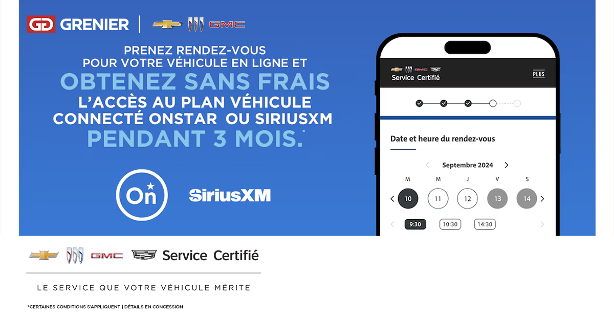 PROMOTION ONSTAR ET SIRIUSXM !