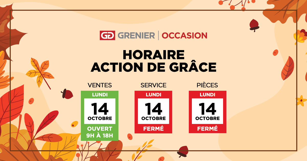 HORAIRE ACTION DE GRÂCE
