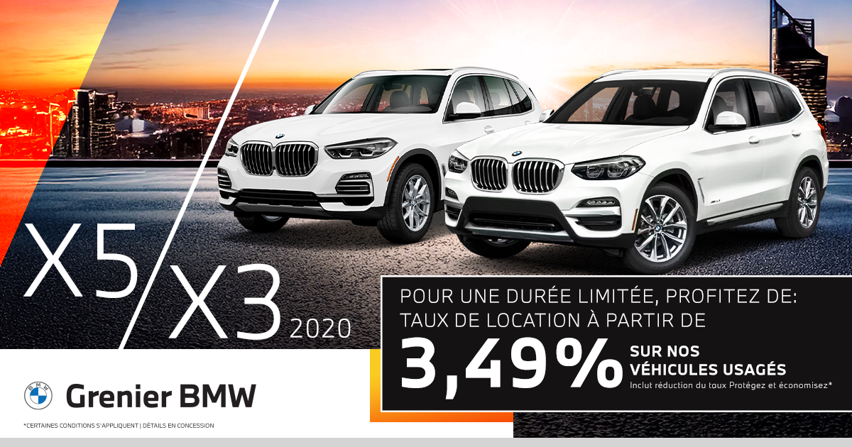 X5 ET X3 USAGÉS EN INVENTAIRE !