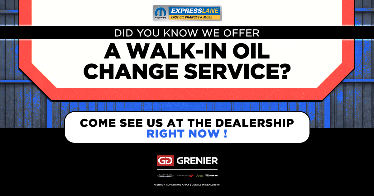 OIL CHANGE WITHOUT APPOINTMENT !