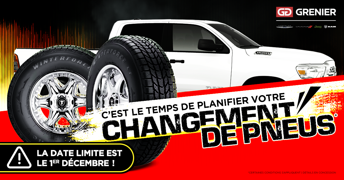 DATE LIMITE CHANGEMENT DE PNEUS