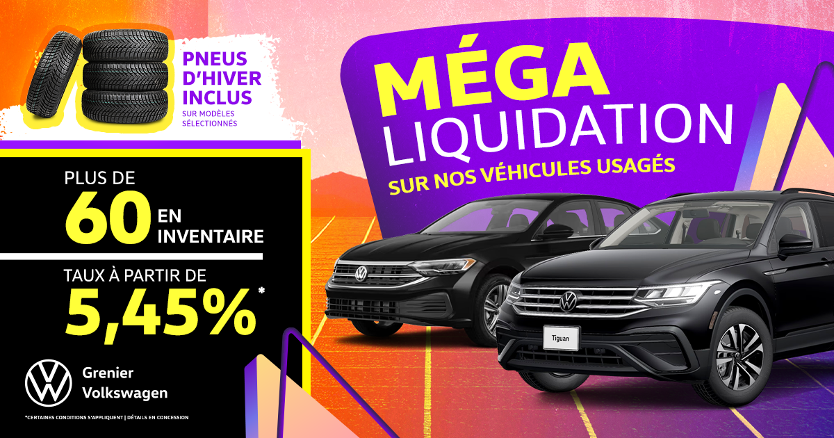 MÉGA LIQUIDATION SUR NOS VÉHICULES USAGÉS!