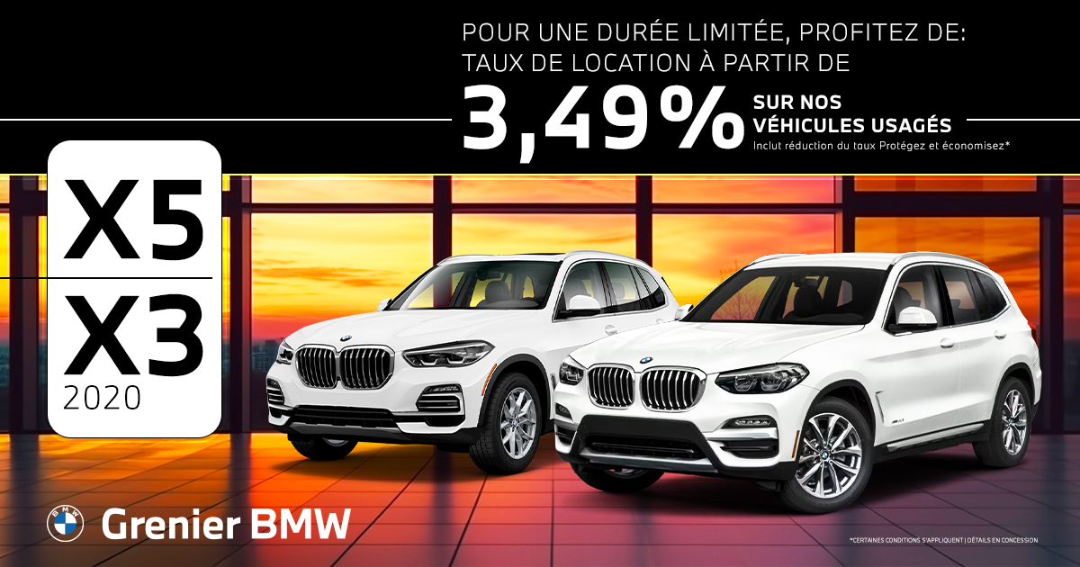 X5 ET X3 USAGÉS EN INVENTAIRE !