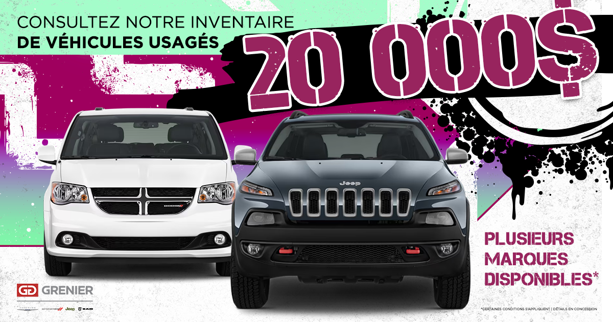 INVENTAIRE À MOINS DE 20 000$ !