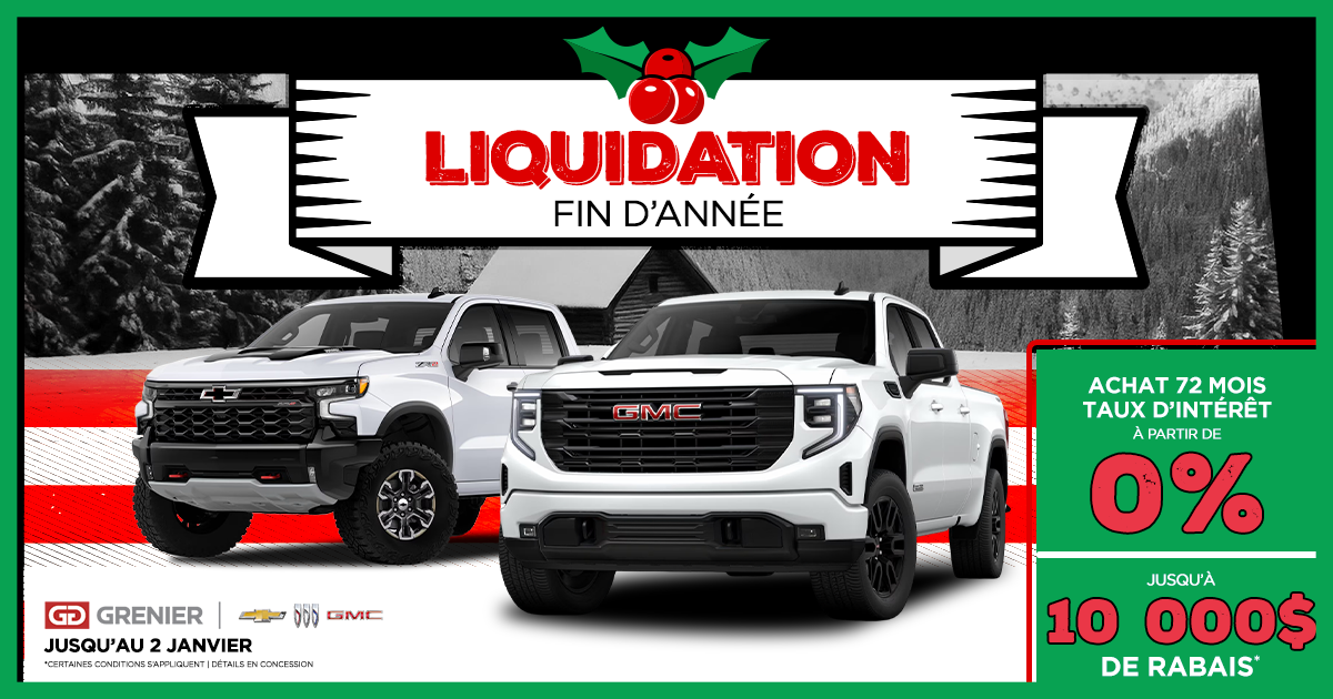 LIQUIDATION FIN D'ANNÉE !