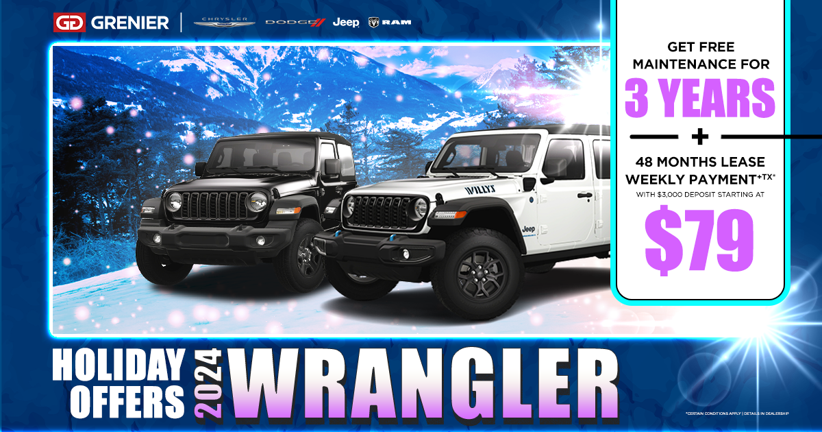 2024 WRANGLER HOLIDAY OFFER !