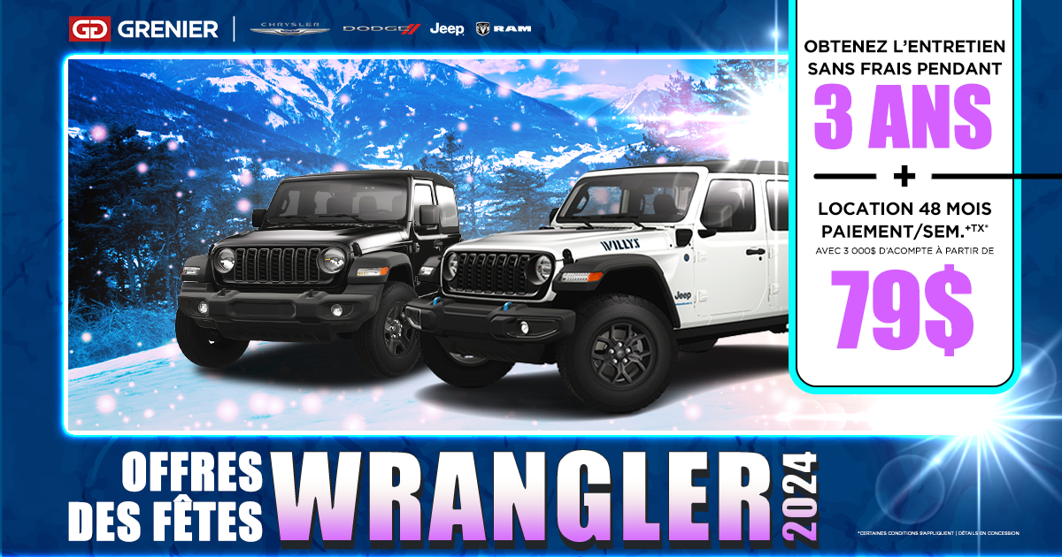 OFFRES DES FÊTES WRANGLER 2024 !