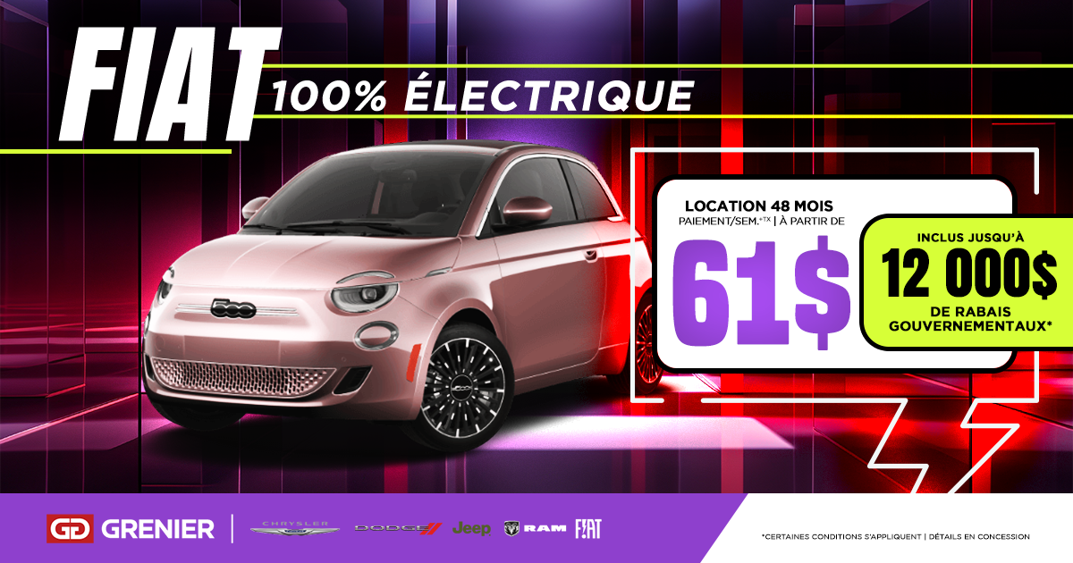 FIAT 100% ÉLECTRIQUE !