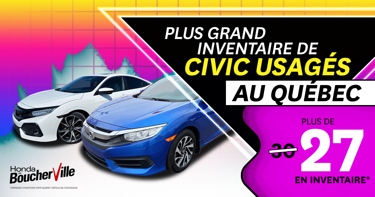 PLUS GRAND INVENTAIRE DE CIVIC USAGÉS