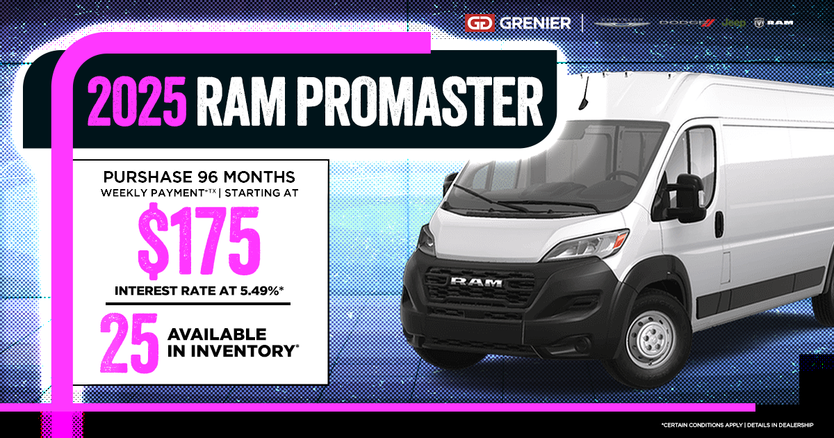 2025 RAM PROMASTER !