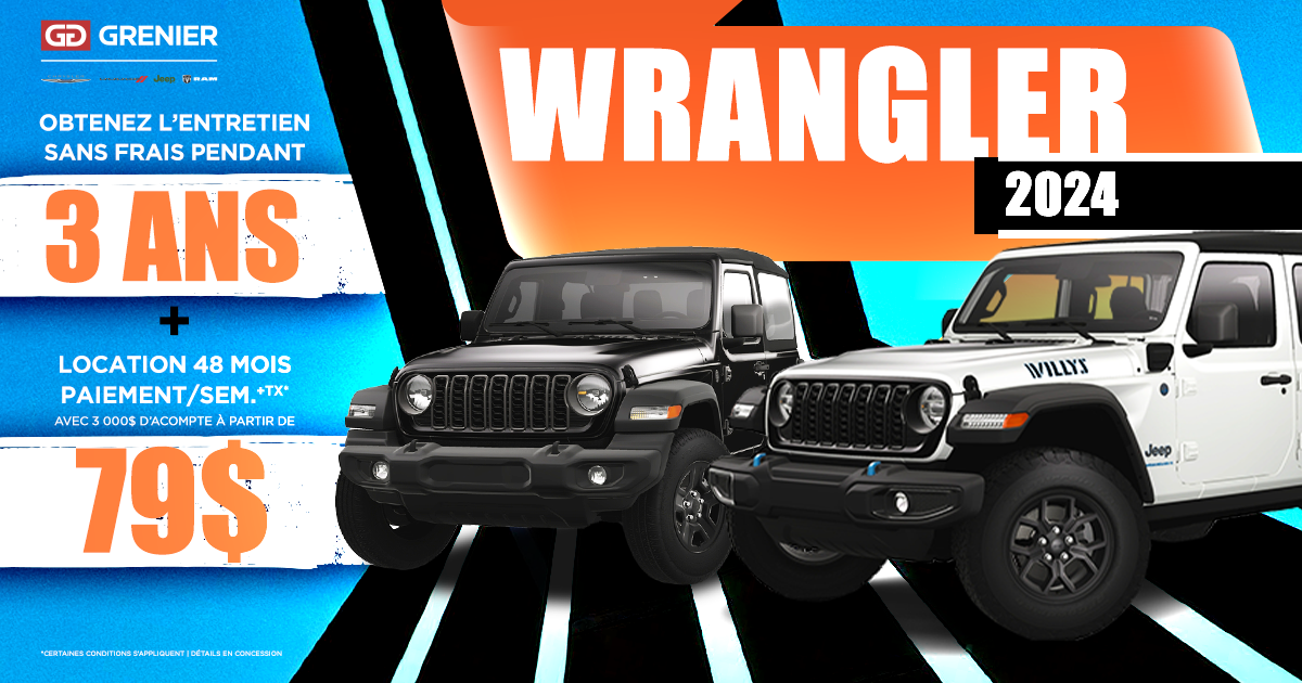 OFFRES DES FÊTES WRANGLER 2024 !