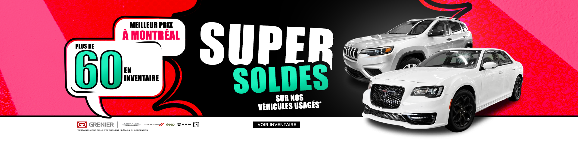 SUPER SOLDES SUR NOS VÉHICULES USAGÉS !