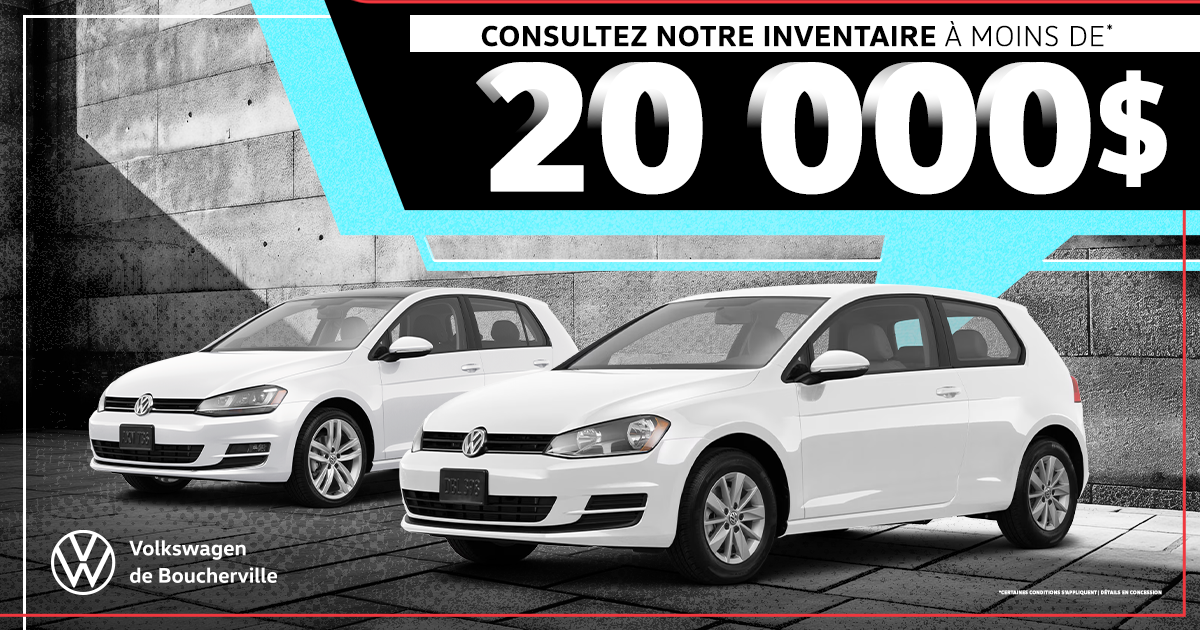 INVENTAIRE À MOINS DE 20 000$