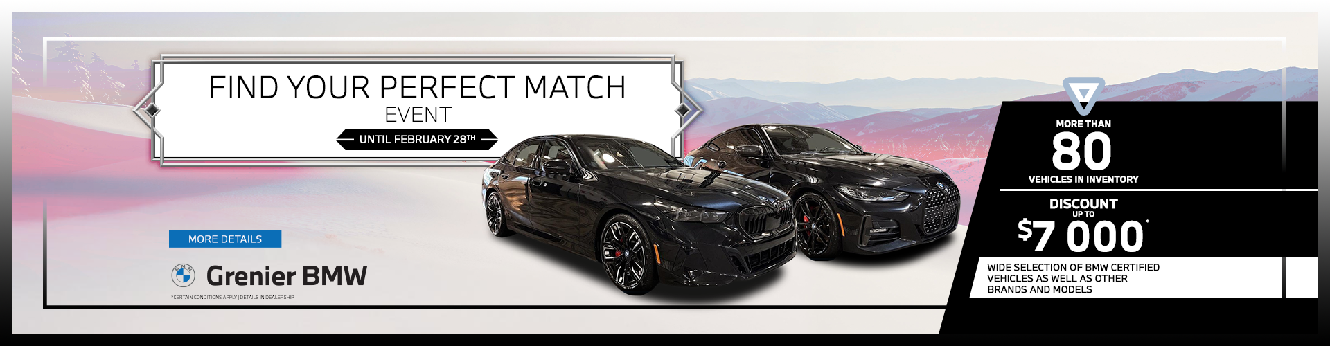 FIND YOUR PERFECT MATCH EVENT !