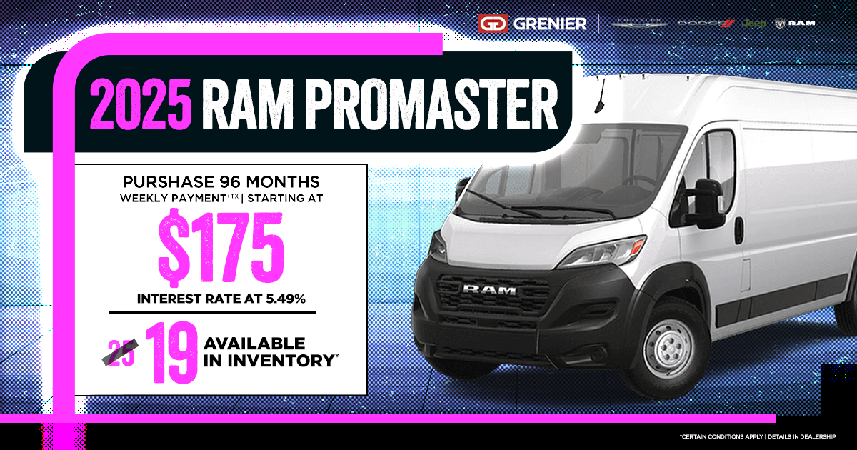 2025 RAM PROMASTER !