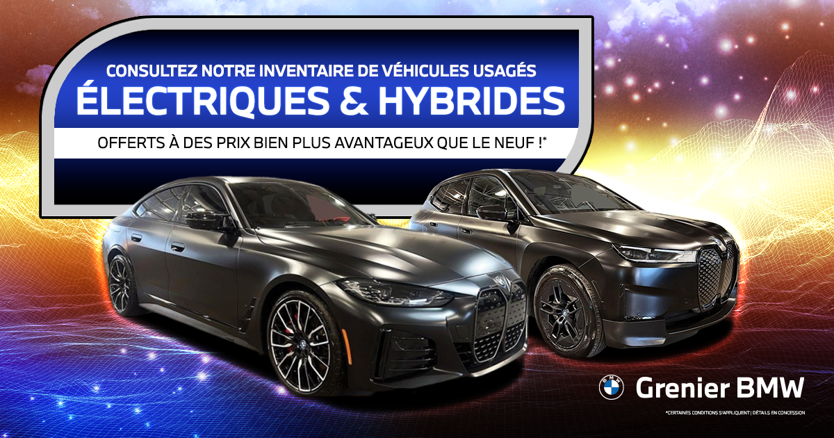 VÉHICULES ÉLECTRIQUES ET HYRBIDES USAGÉS !