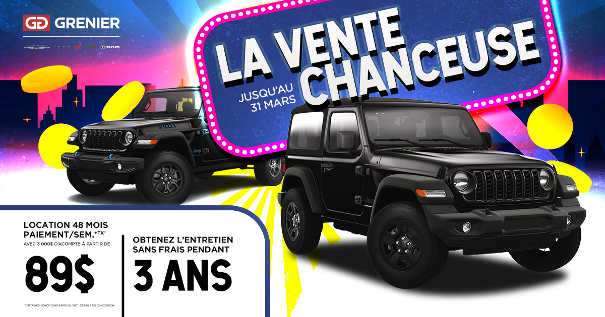 LA VENTE CHANCEUSE !