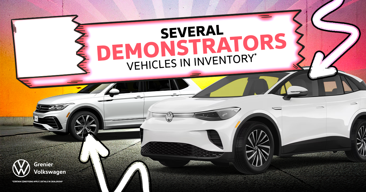 SEVERAL DEMONSTRATORS IN INVENTORY !