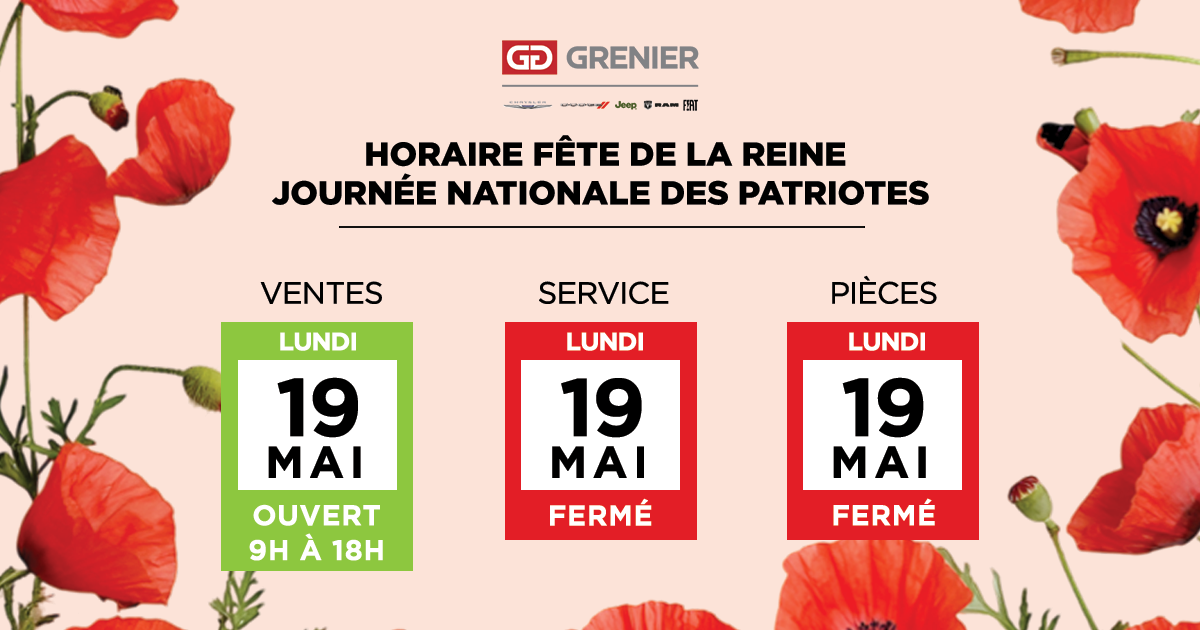 HORAIRE FÊTE DE LA REINE