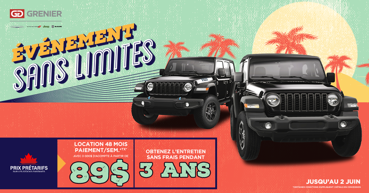 ÉVÉNEMENT SANS LIMITES !