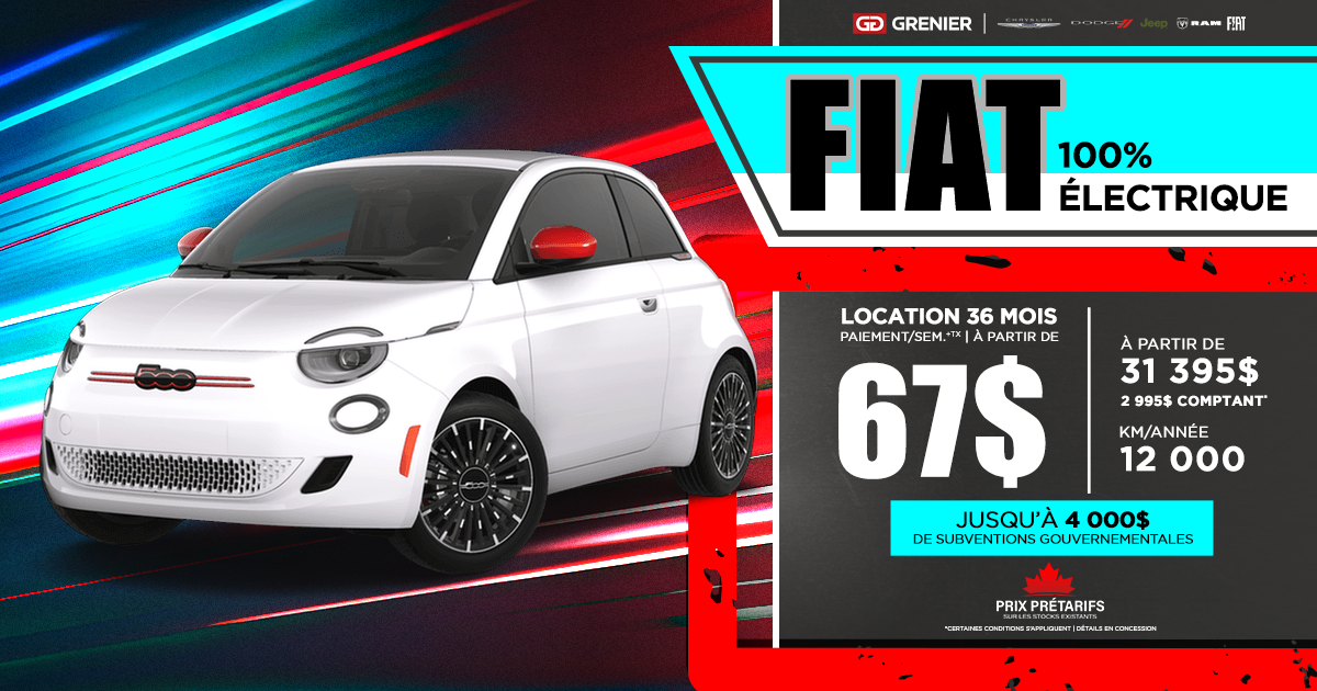 FIAT 100% ÉLECTRIQUE !