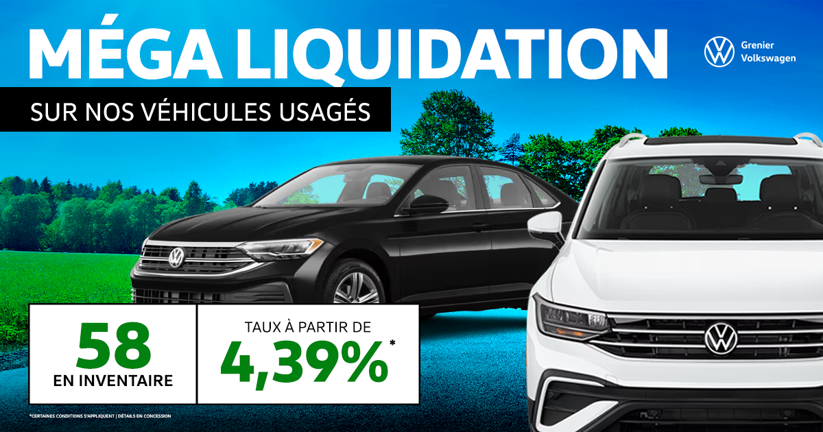 MÉGA LIQUIDATION SUR NOS VÉHICULES USAGÉS!