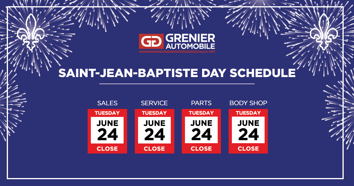 SAINT JEAN BAPTISTE DAY SCHEDULE