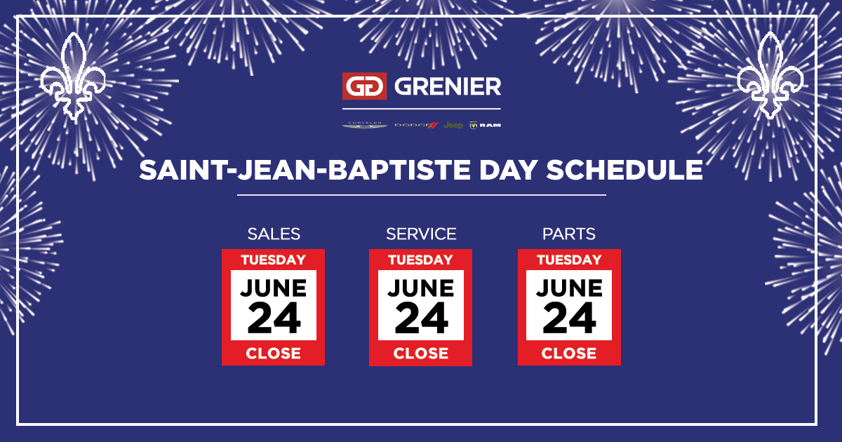 SAINT JEAN BAPTISTE DAY SCHEDULE