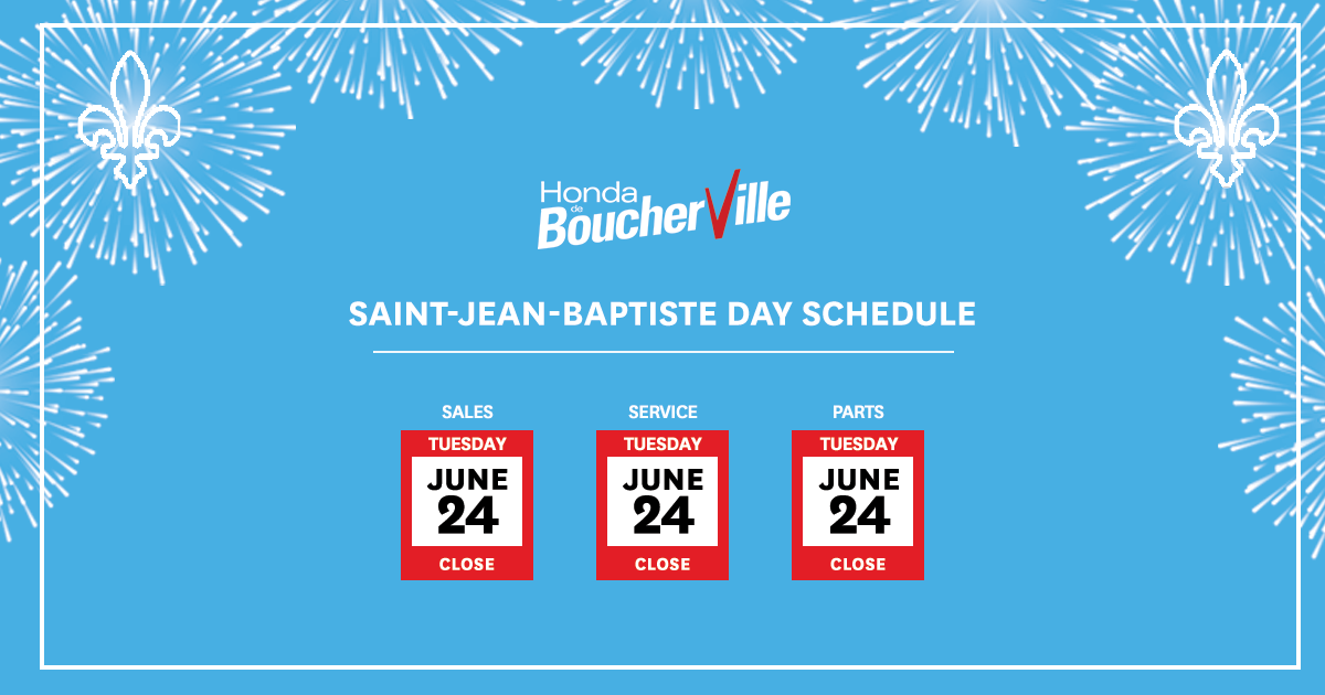 SAINT JEAN BAPTISTE DAY SCHEDULE