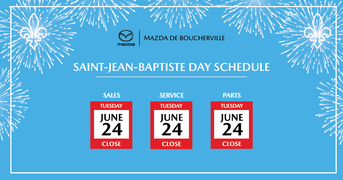 SAINT JEAN BAPTISTE DAY SCHEDULE