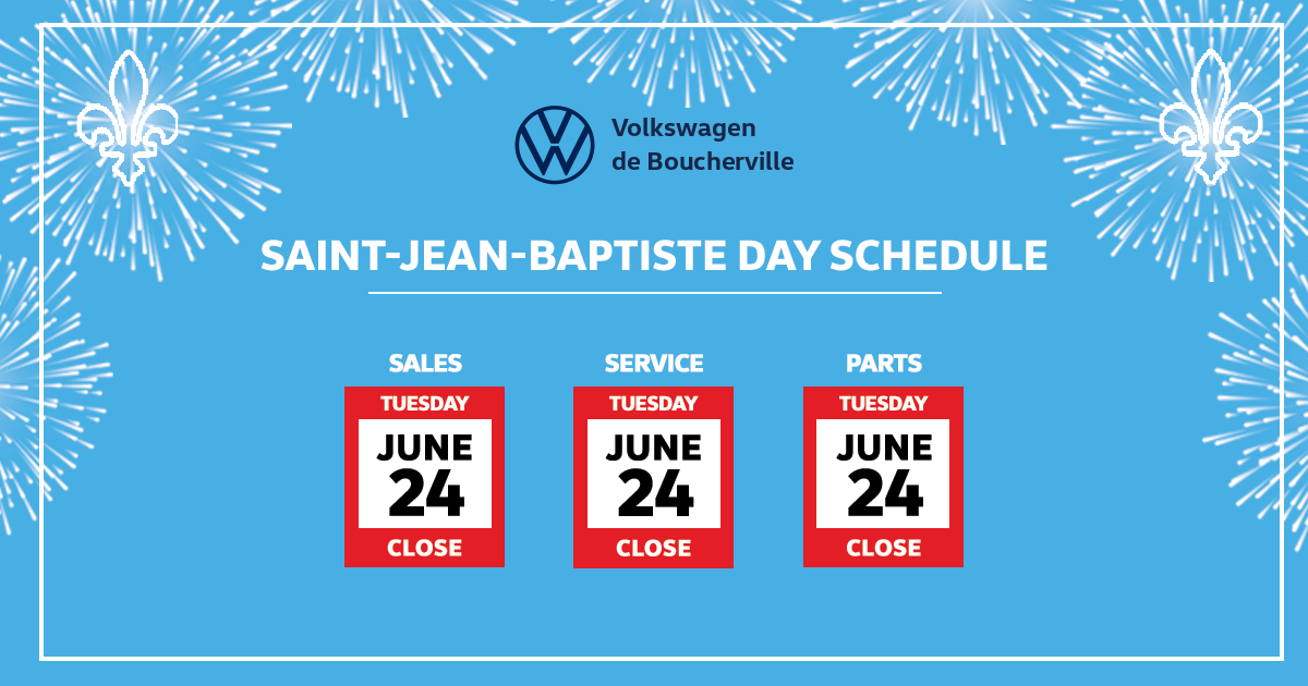 SAINT JEAN BAPTISTE DAY SCHEDULE