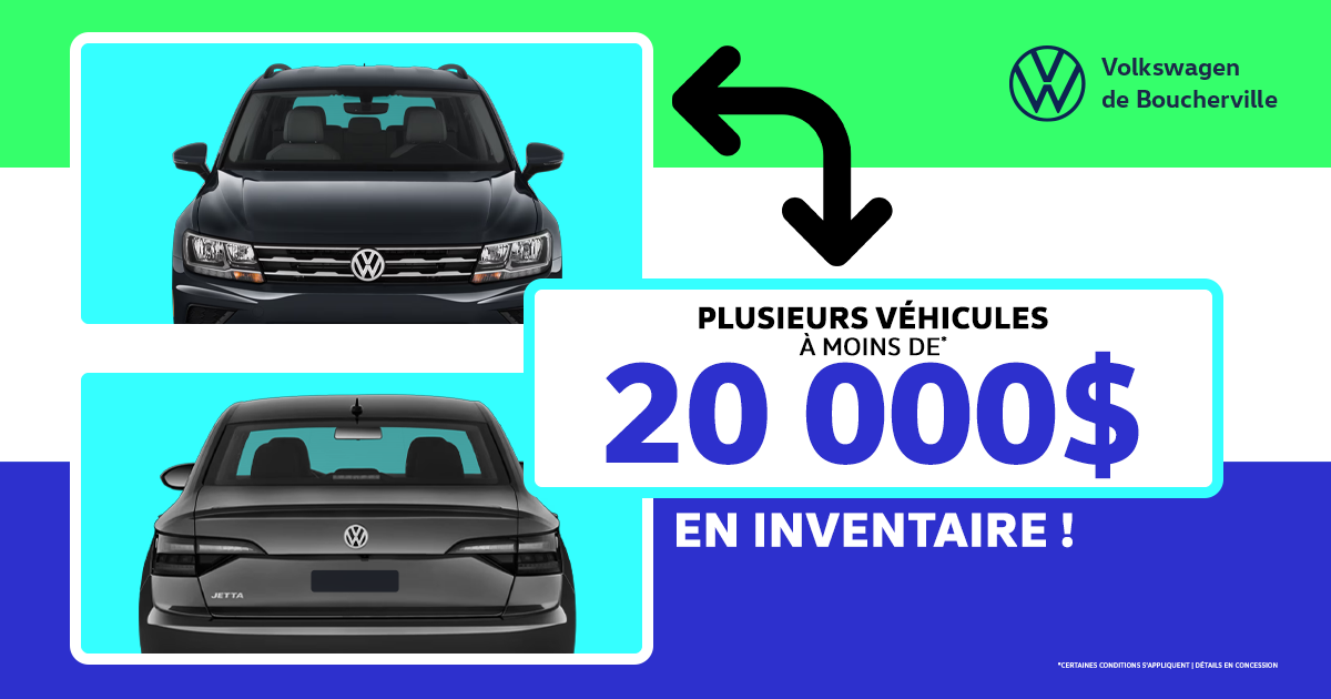 INVENTAIRE À MOINS DE 20 000$ !