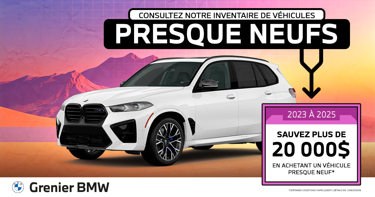 VÉHICULES PRESQUE NEUFS EN INVENTAIRE !