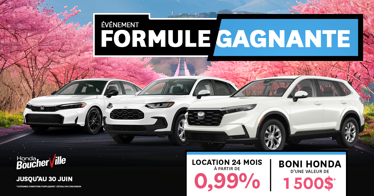 ÉVÉNEMENT FORMULE GAGNANTE !