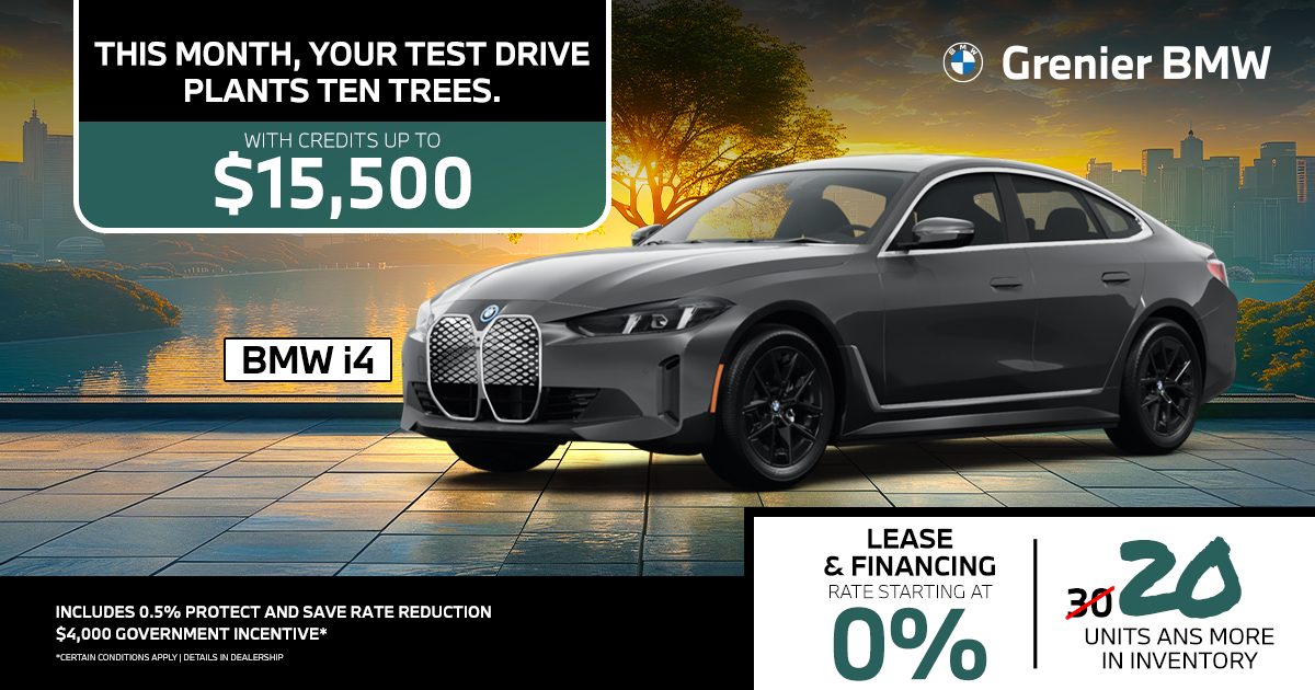 YOUR TEST DRIVE PLANTS TEN TREES !