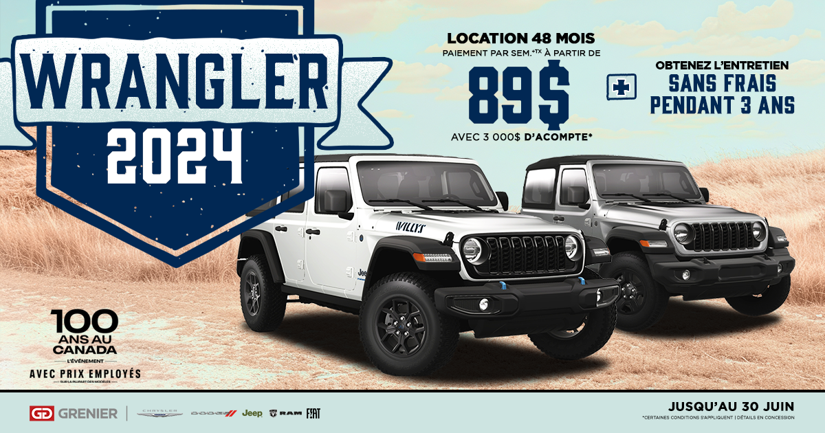 WRANGLER 2024 DISPONIBLES !