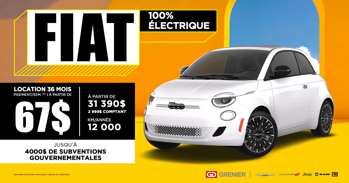 FIAT 100% ÉLECTRIQUE !