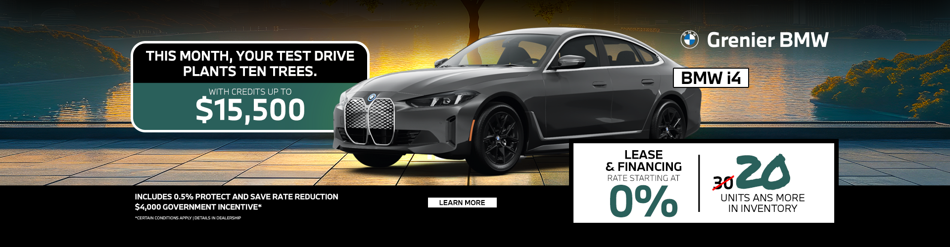 YOUR TEST DRIVE PLANTS TEN TREES.