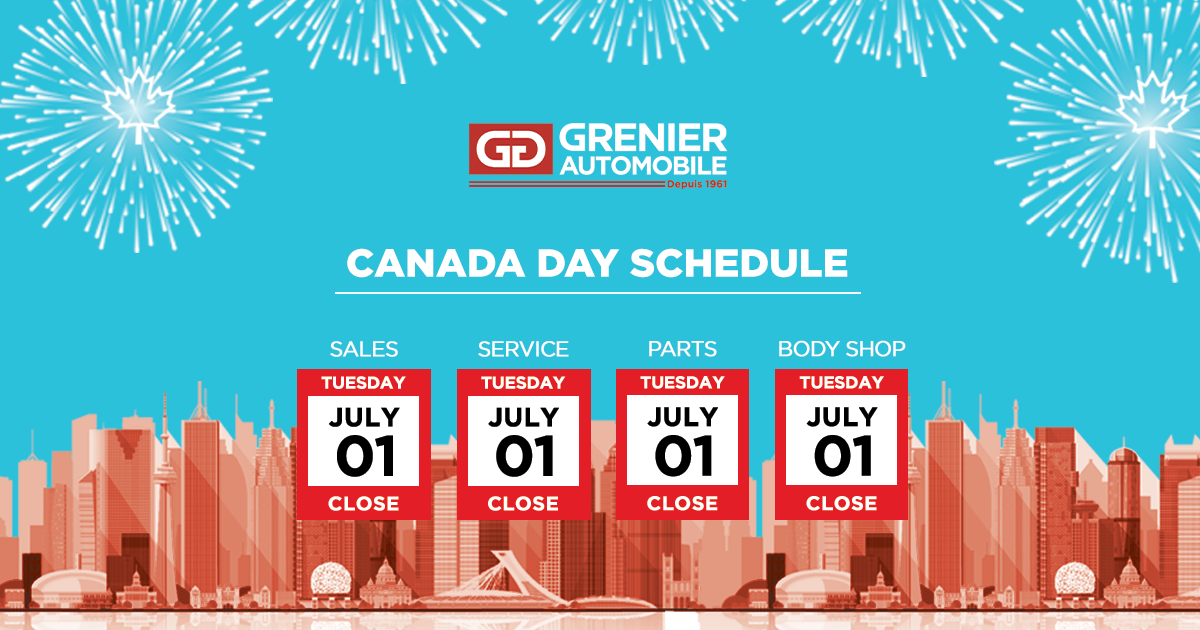 CANADA DAY SCHEDULE