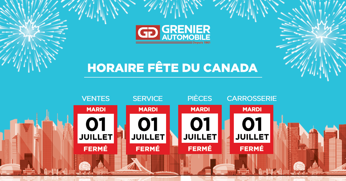 HORAIRE FÊTE DU CANADA