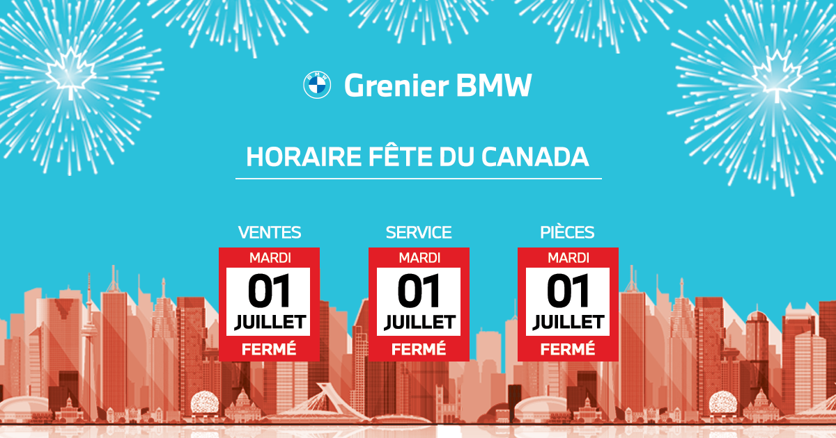 HORAIRE FÊTE DU CANADA