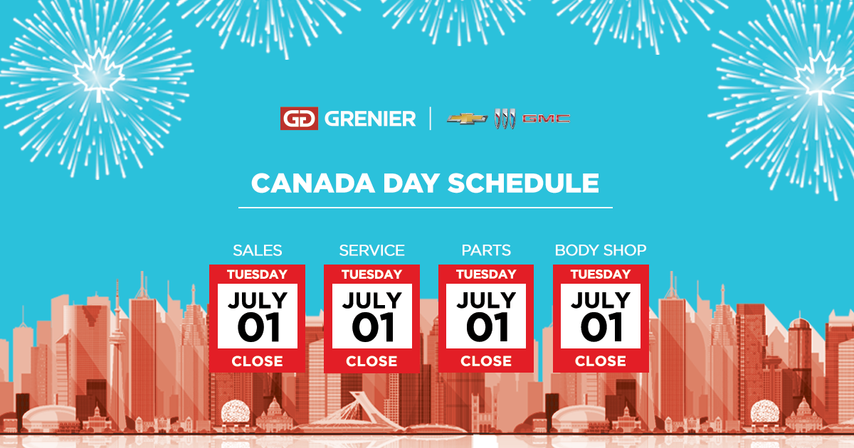 CANADA DAY SCHEDULE
