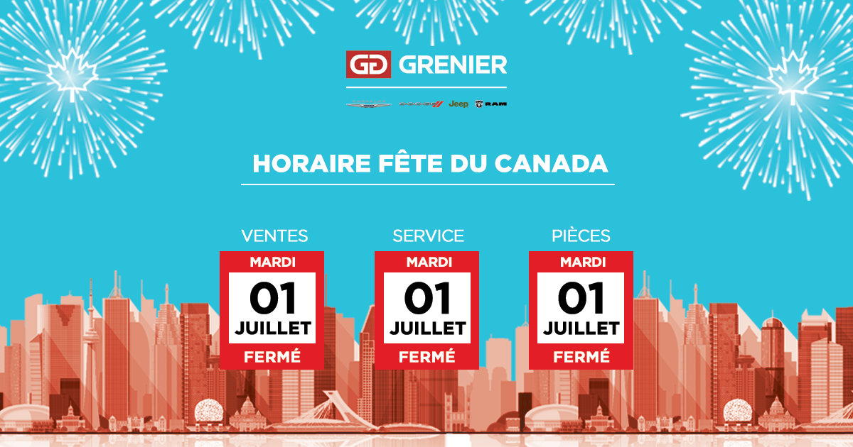 HORAIRE FÊTE DU CANADA