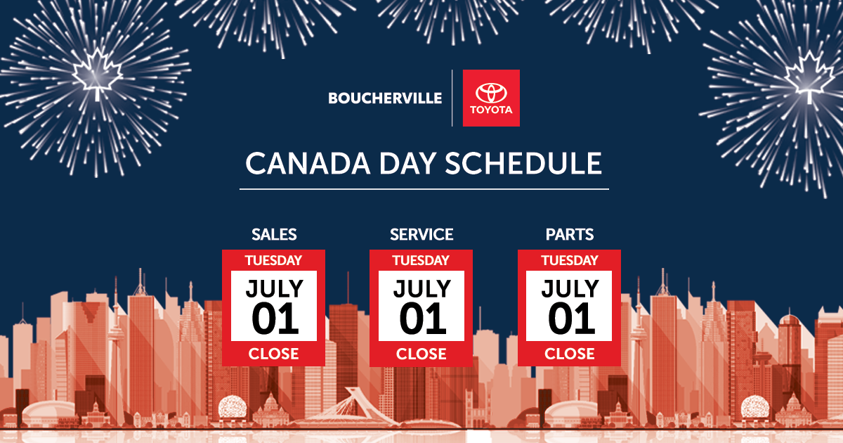 CANADA DAY SCHEDULE