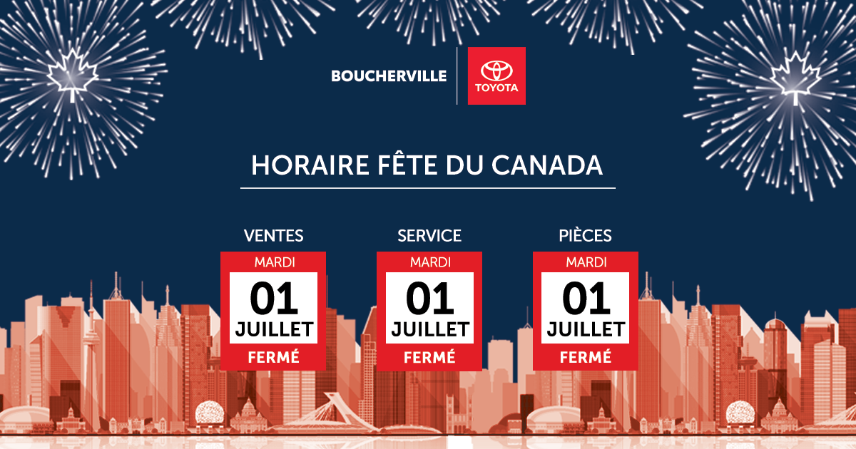 HORAIRE FÊTE DU CANADA